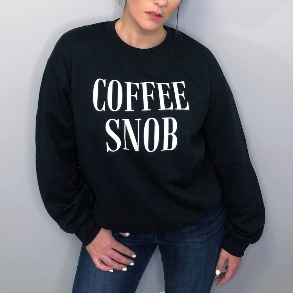 Crew Neck Sweater - Coffee Snob